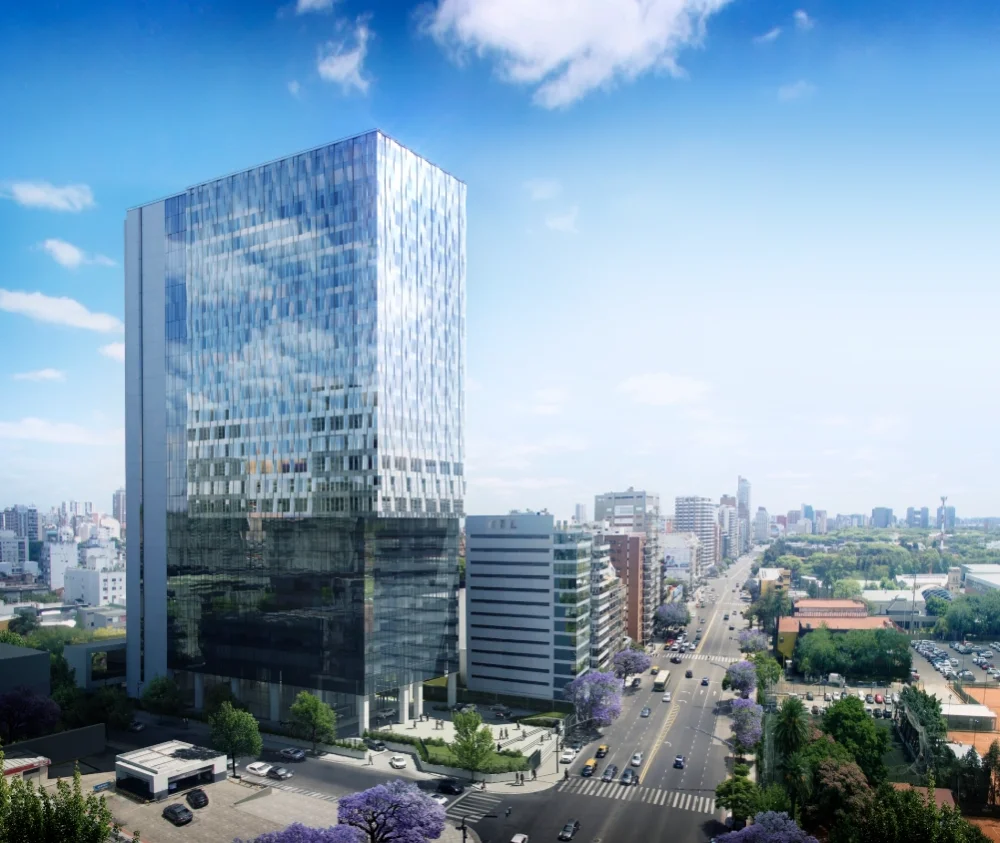 Edificio del Centro Empresarial Libertador junto a la avenida del Libertador en Buenos Aires.